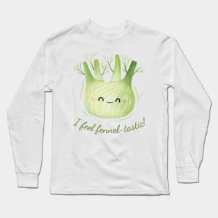 I Feel Fennel-tastic Watercolor Cute Fennel Long Sleeve T-Shirt